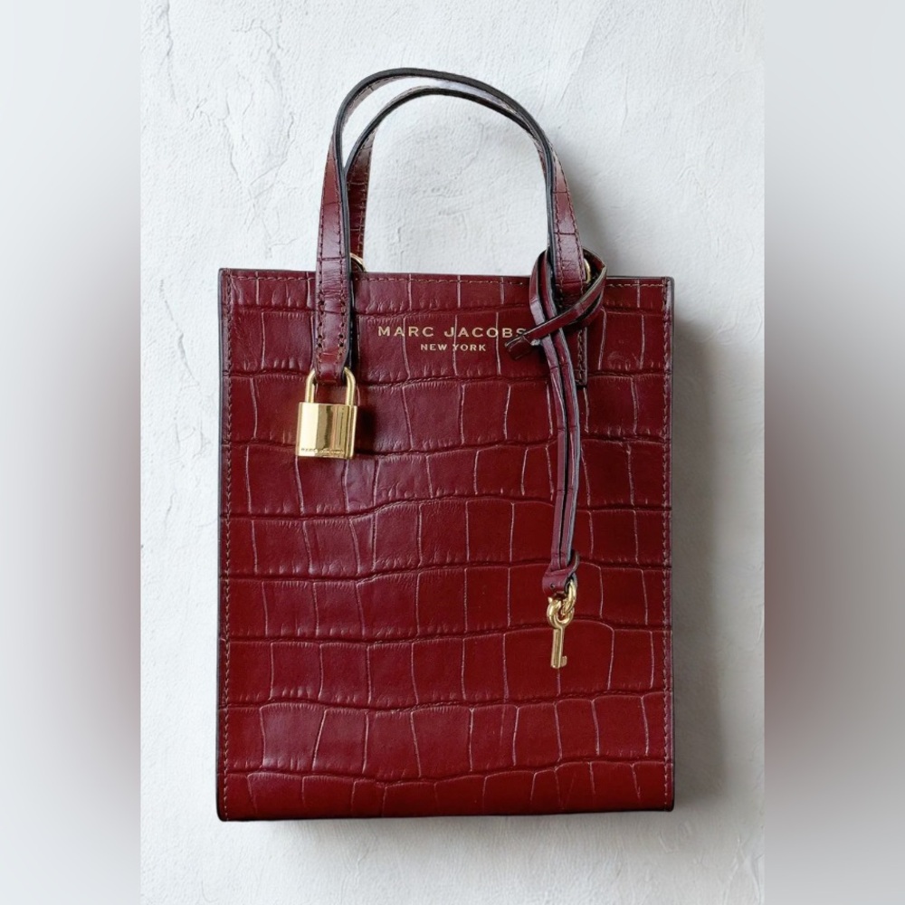 Marc Jacobs Croc-Embossed Mini Tote